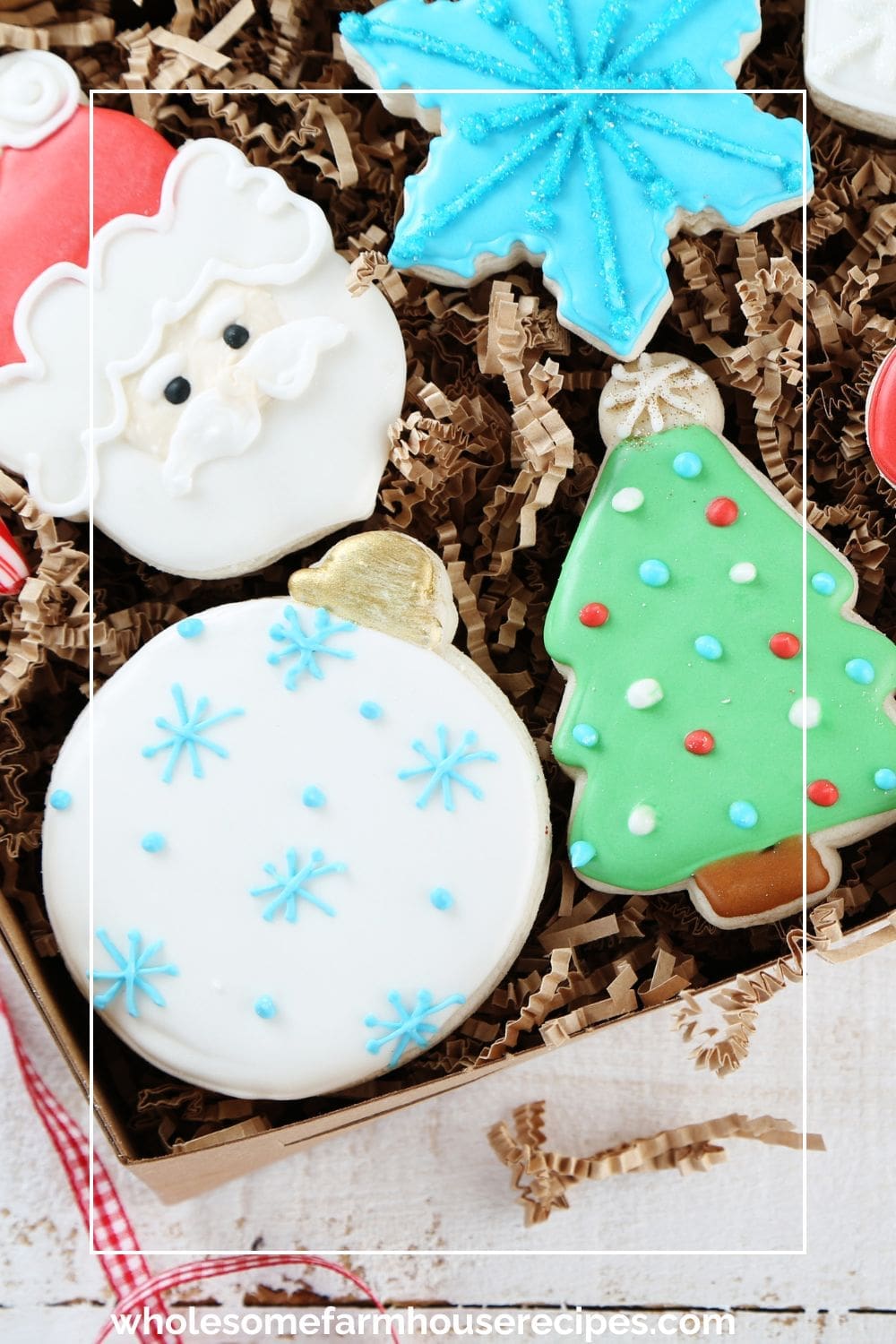 Christmas Cookies Decorated with Icing that Hardens
