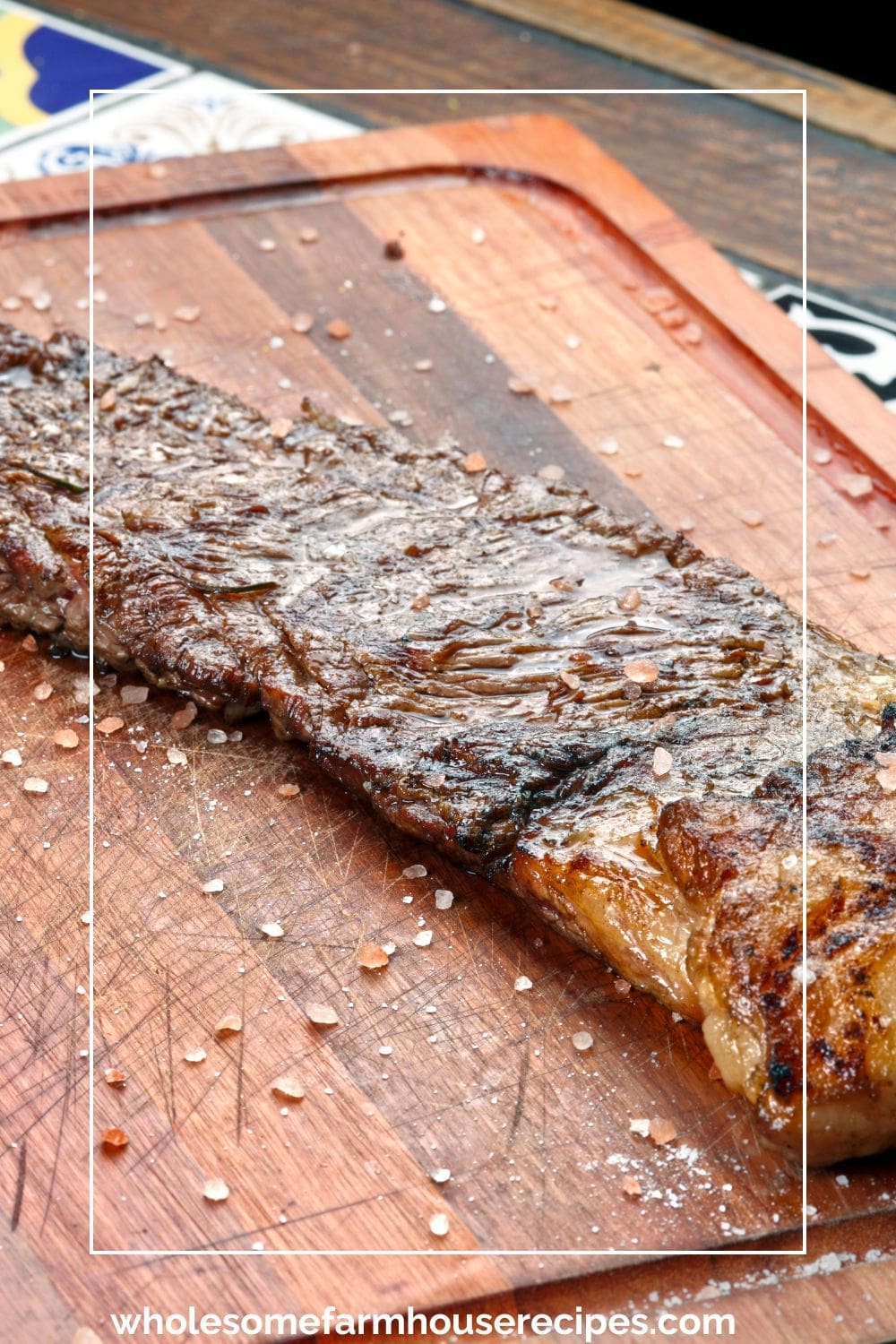 Resting Steak on Cutting Board Before Slicing