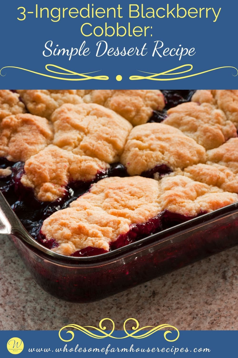 3-Ingredient Blackberry Cobbler Simple Dessert Recipe