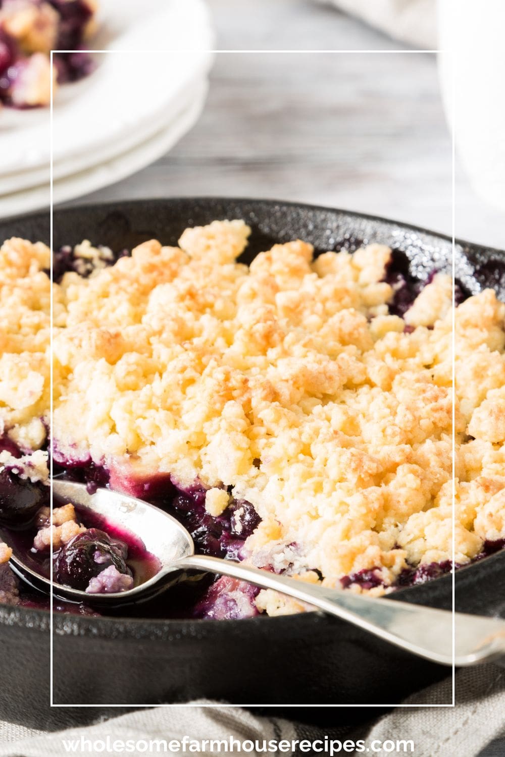 Blueberry Dessert in a Cast-Iron Skillet