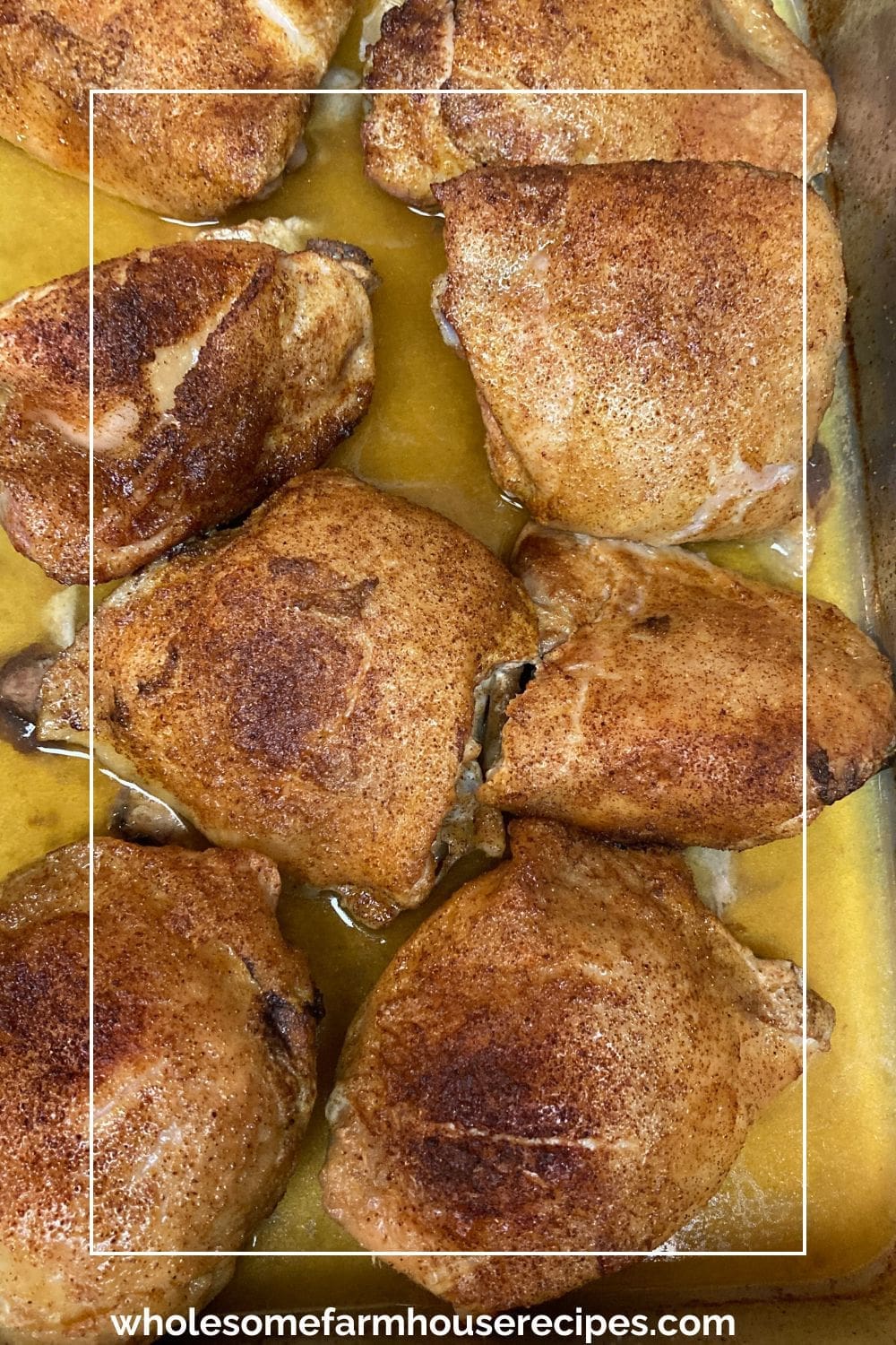 Oven Baked Skin-on Bone-in Chicken Thighs