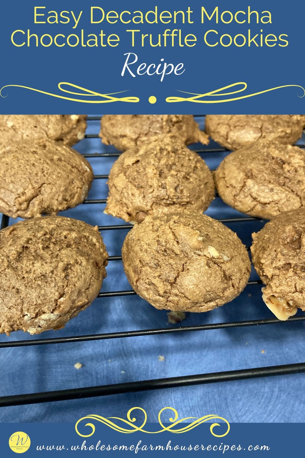 Easy Decadent Mocha Chocolate Truffle Cookies Recipe