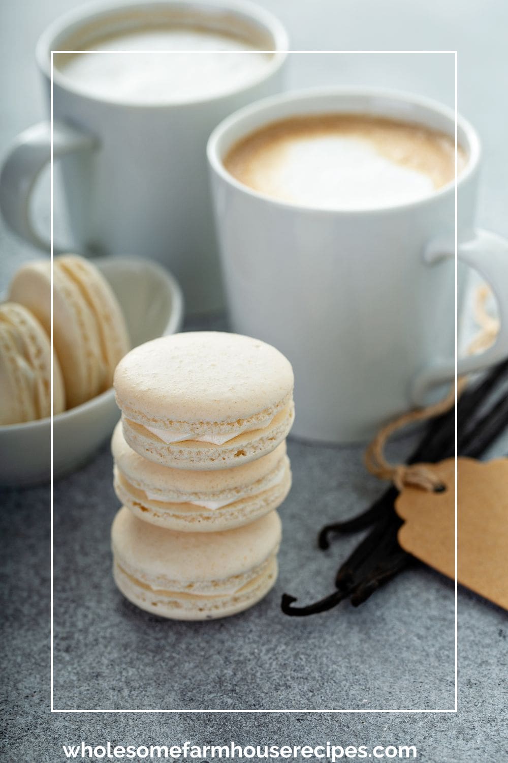 French Vanilla Macarons with Coffee