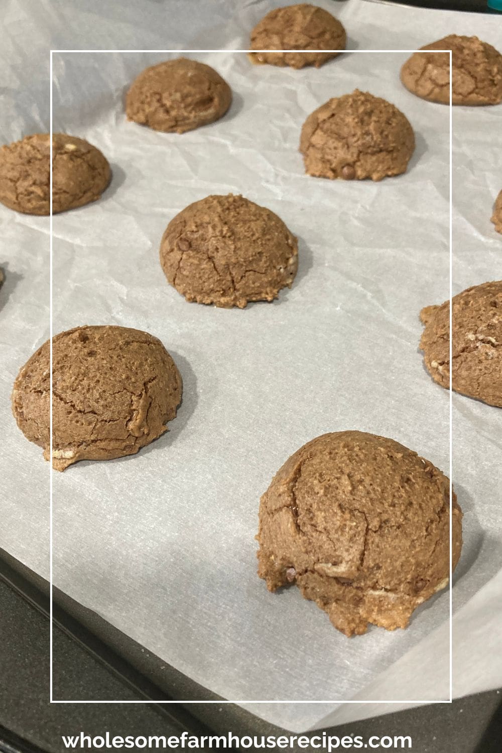 Mocha Truffle Cookies on Cookie Sheet