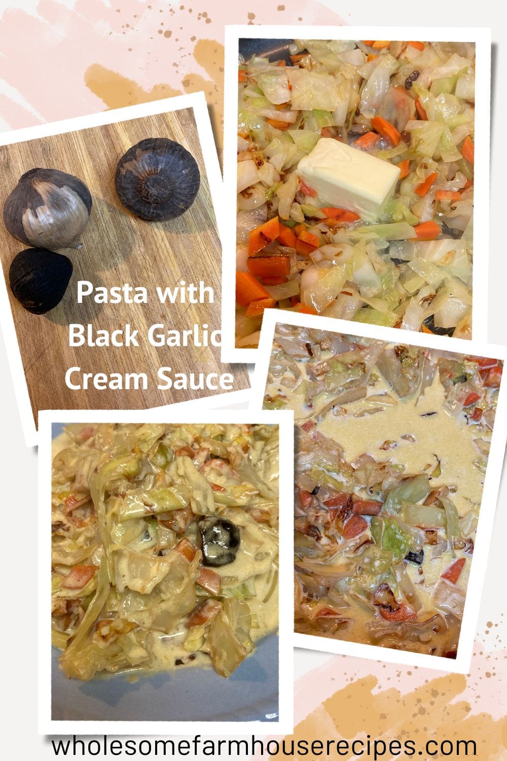 Pasta with Black Garlic Cream Sauce