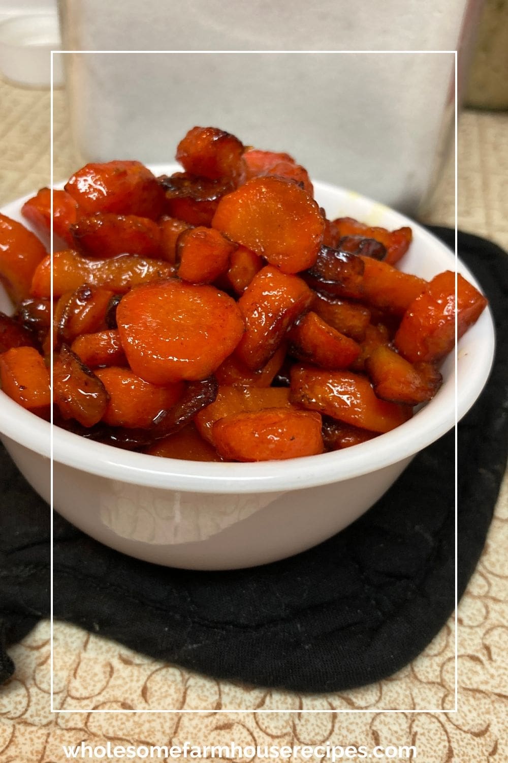 Easy Brown Sugar Carrots in Serving Bowl