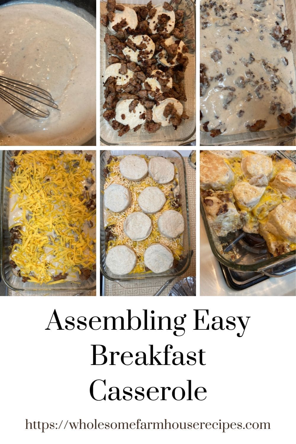 Assembling Easy Breakfast Casserole