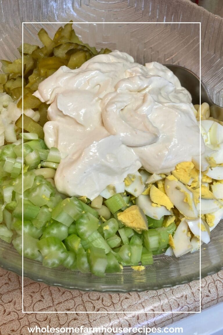Classic Macaroni Salad with Sweet Pickles Recipe - Wholesome Farmhouse ...