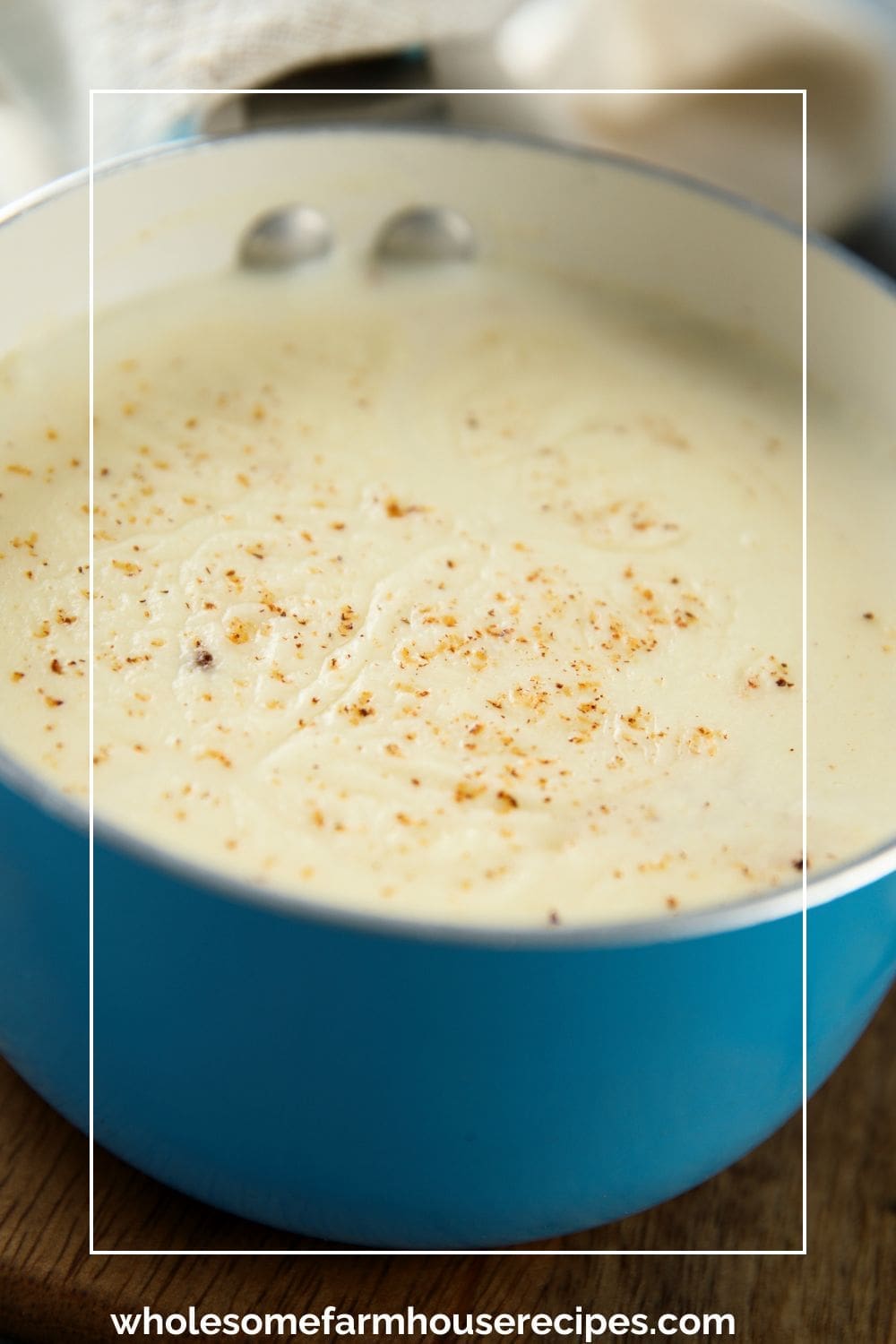 Béchamel Sauce in saucepan