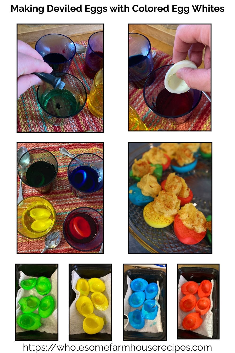 Making Deviled Eggs with Colored Egg Whites