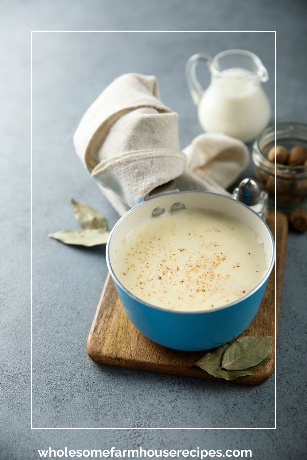 classic French white sauce recipe in saucepan
