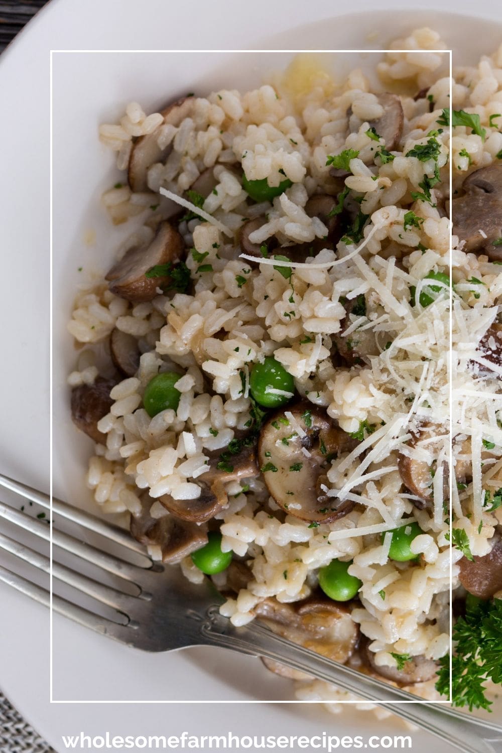 Mushroom and Pea Risotto