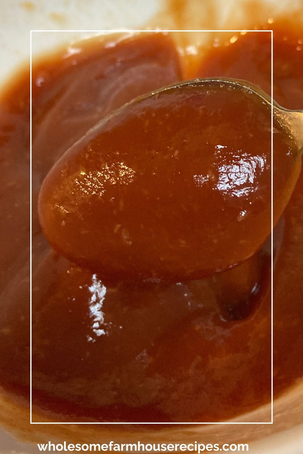 Spoon of freshly made cocktail sauce