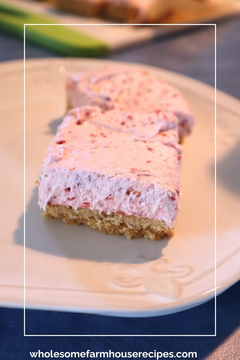 Strawberry Cheesecake Square Plated