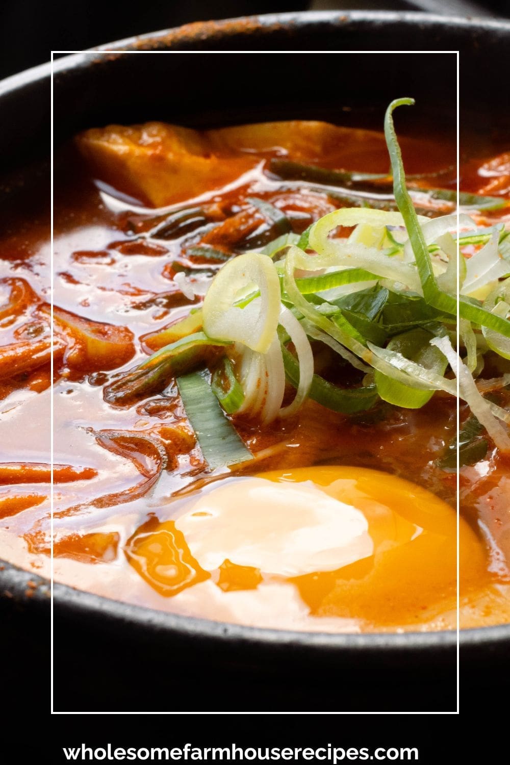 Seafood and Tofu Soup with the Egg added