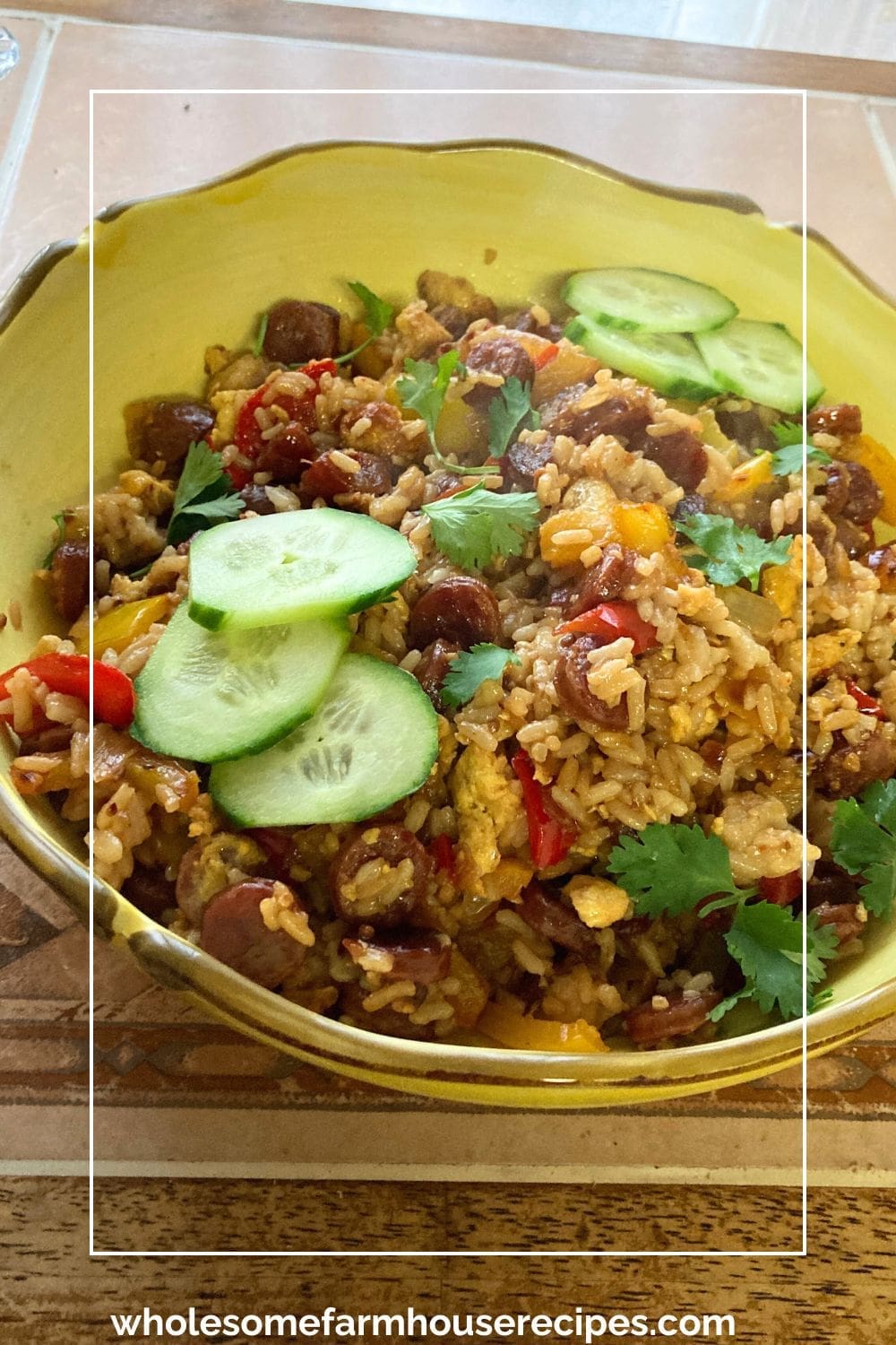 Serving Bowl Filled with Copycat Fried Rice Recipe