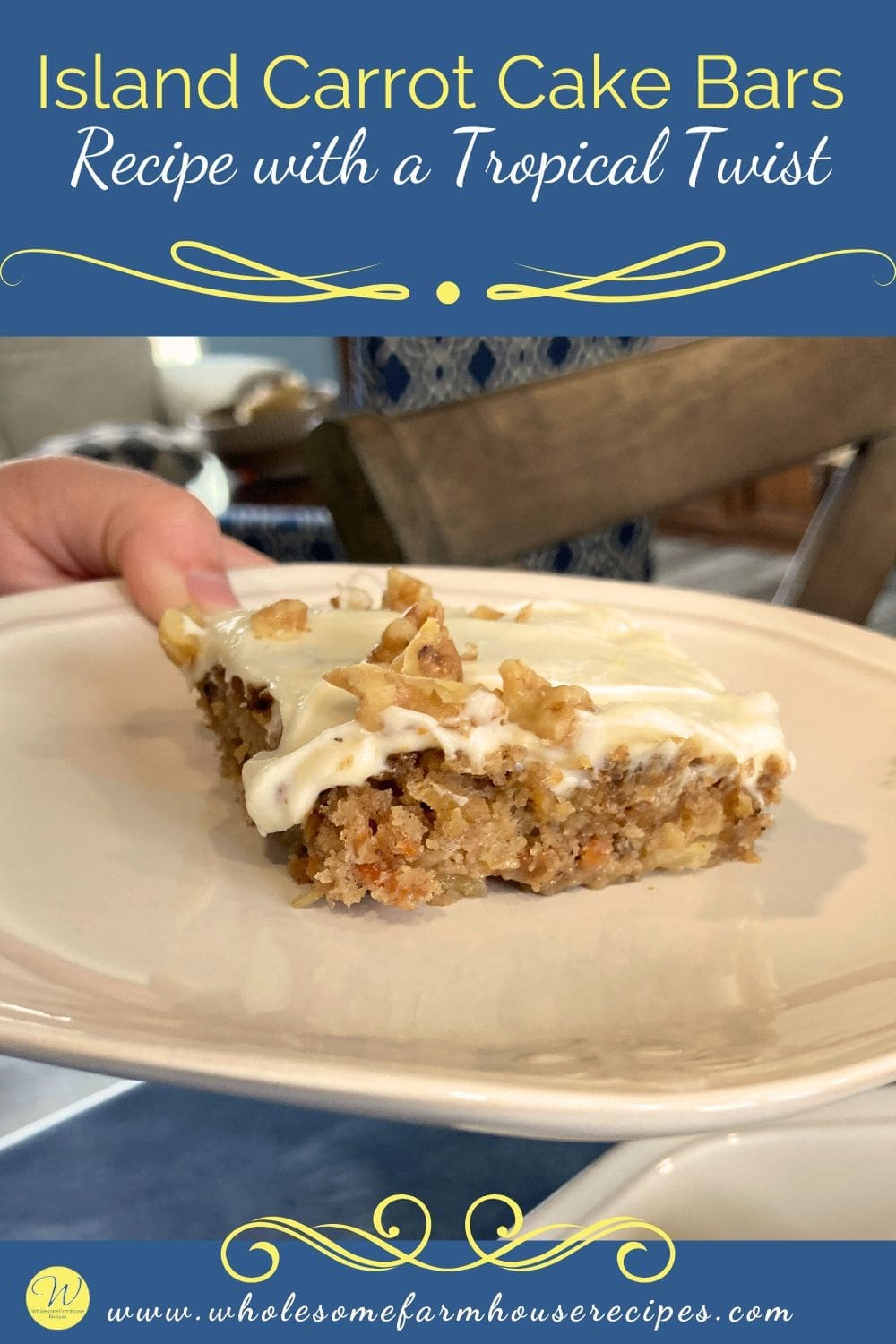 Island Carrot Cake Bars Recipe with a Tropical Twist