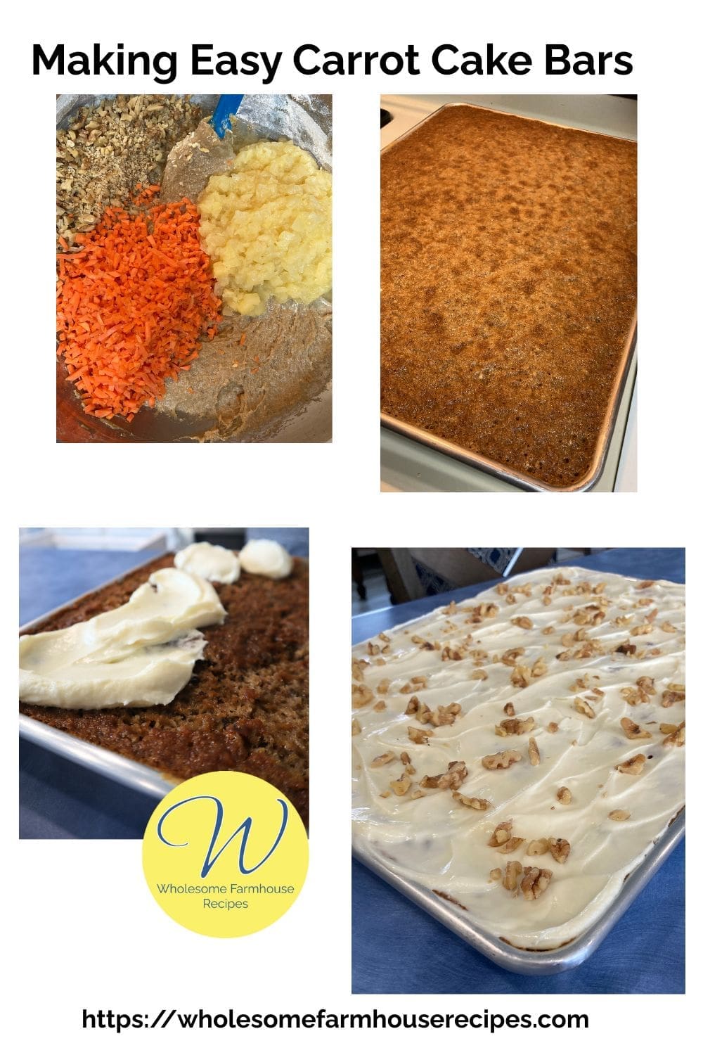 Making Easy Carrot Cake Bars