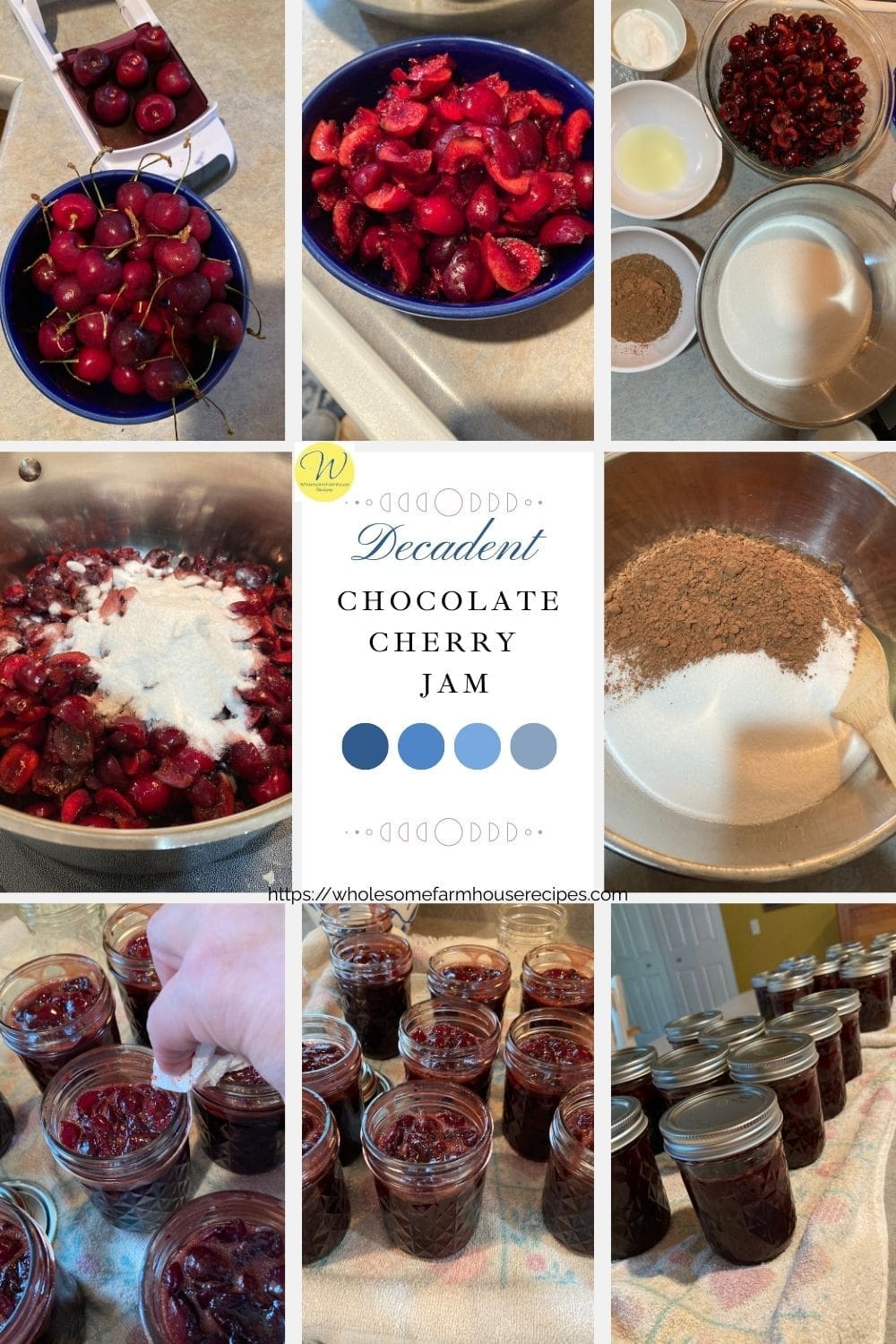 Decadent Chocolate Cherry Jam Steps