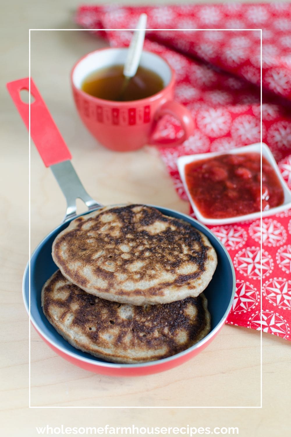 Homemade Sourdough Pancakes with Toppings
