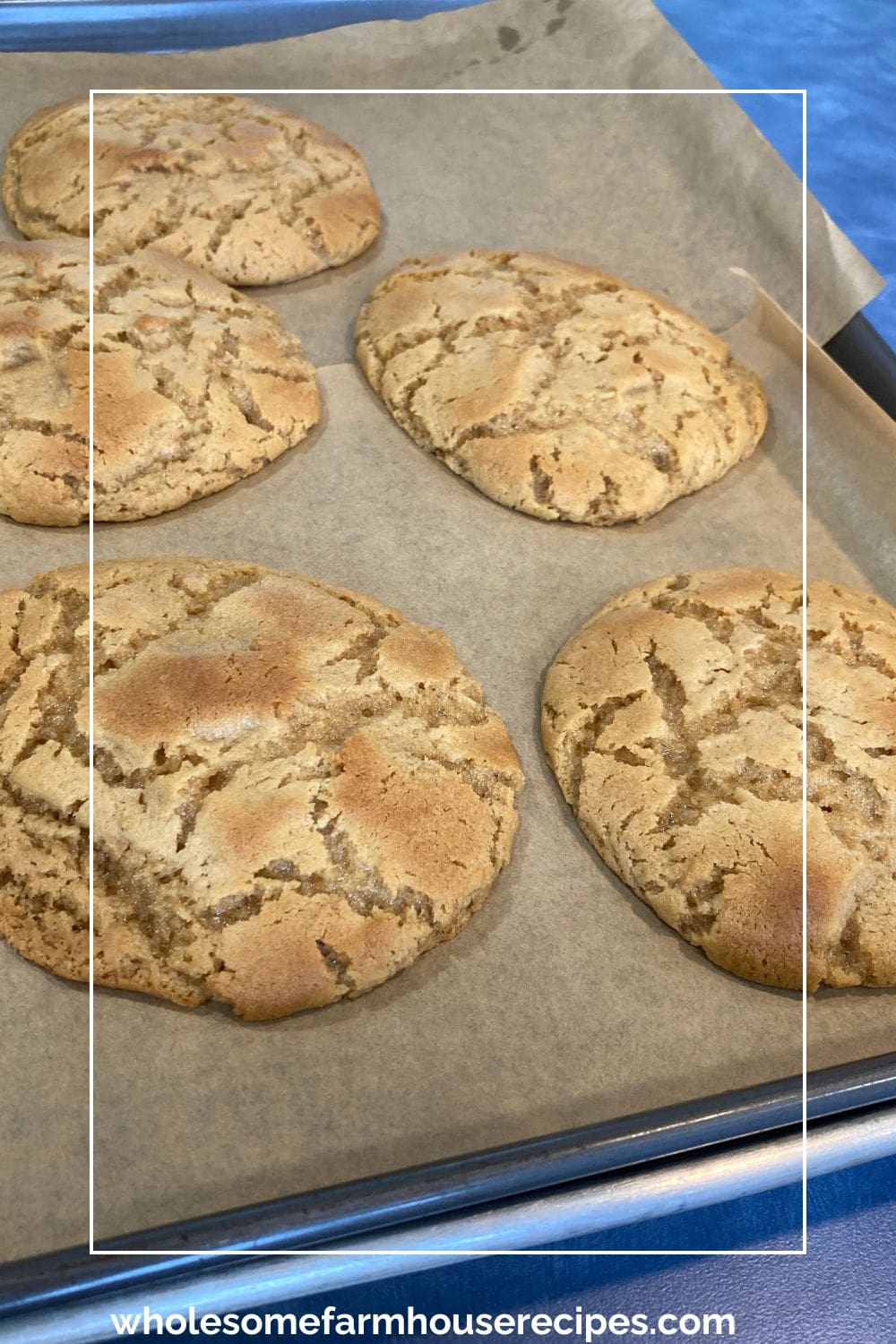 Bakery Style Peanut Butter Cookies on Tray