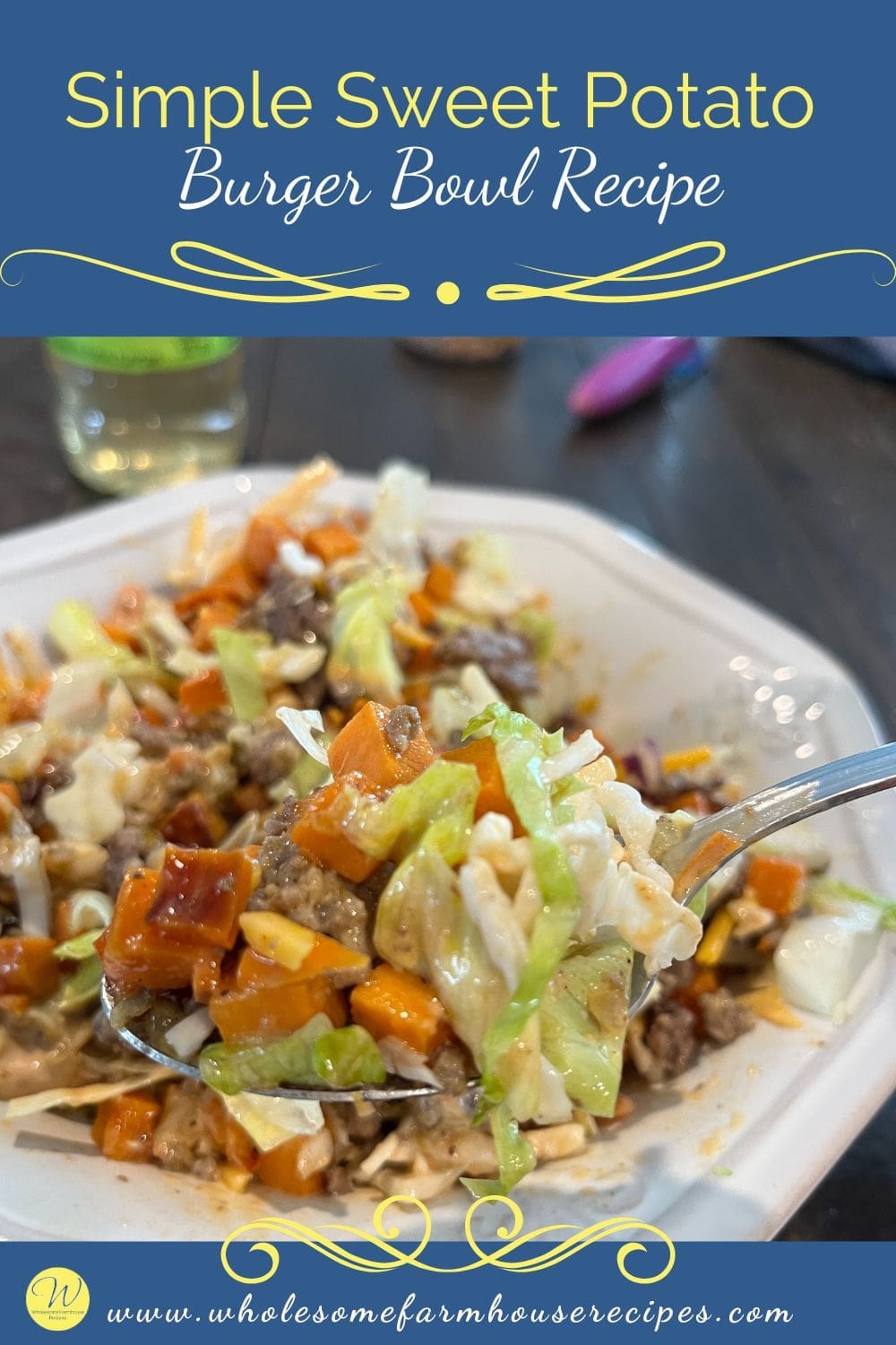 Simple Sweet Potato Burger Bowl Recipe