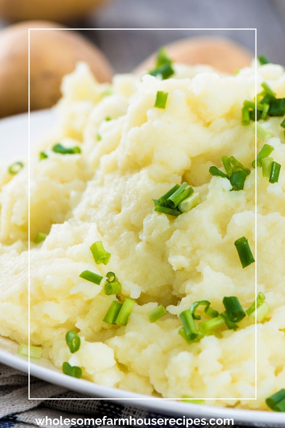creamy garlic mashed potatoes piled high