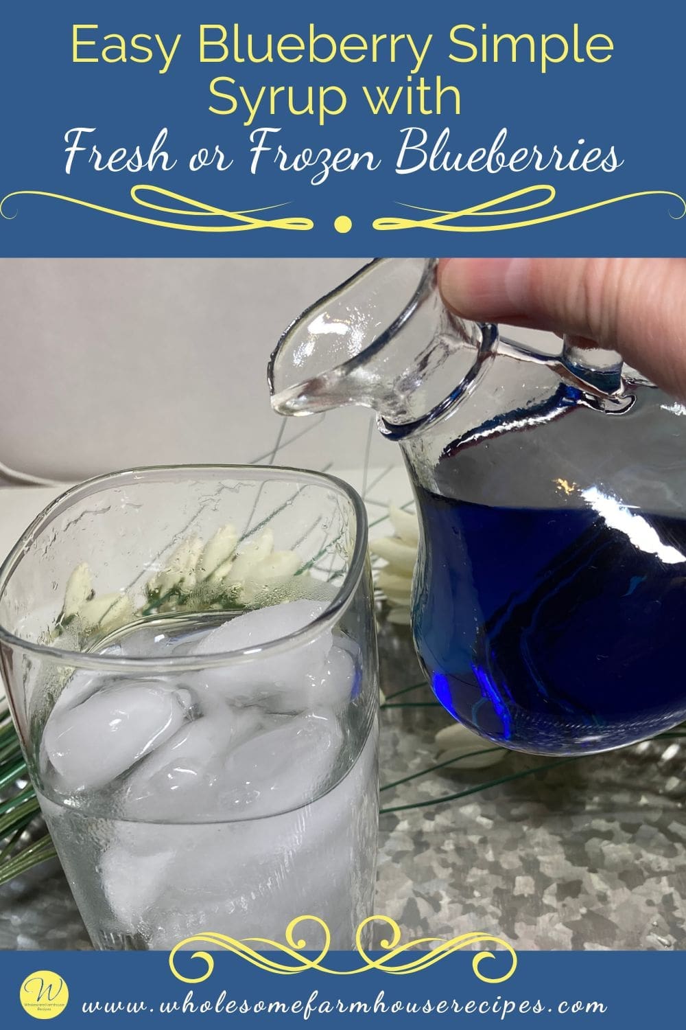 Easy Blueberry Simple Syrup with Fresh or Frozen Blueberries