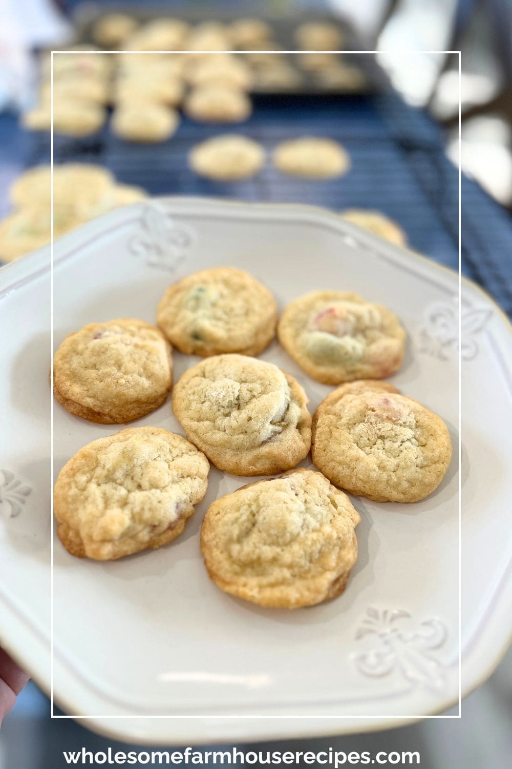 Plate of classic fruit gumdrop cookies