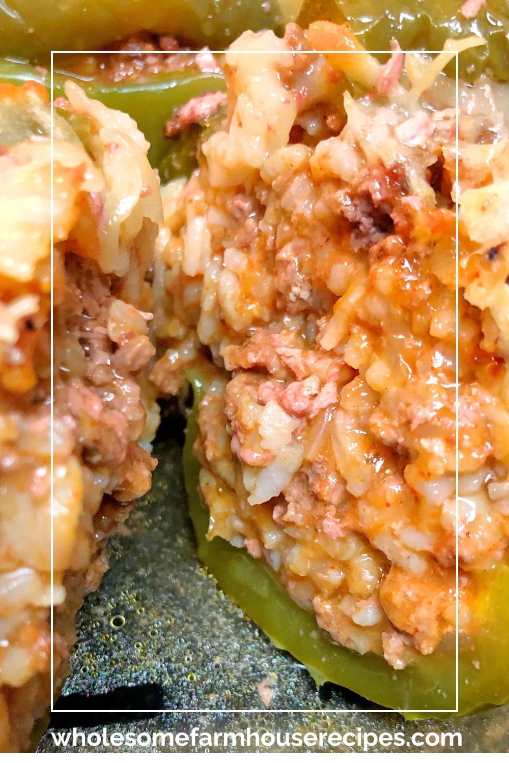 Scrumptious Beef and Rice Stuffed Bell Pepper