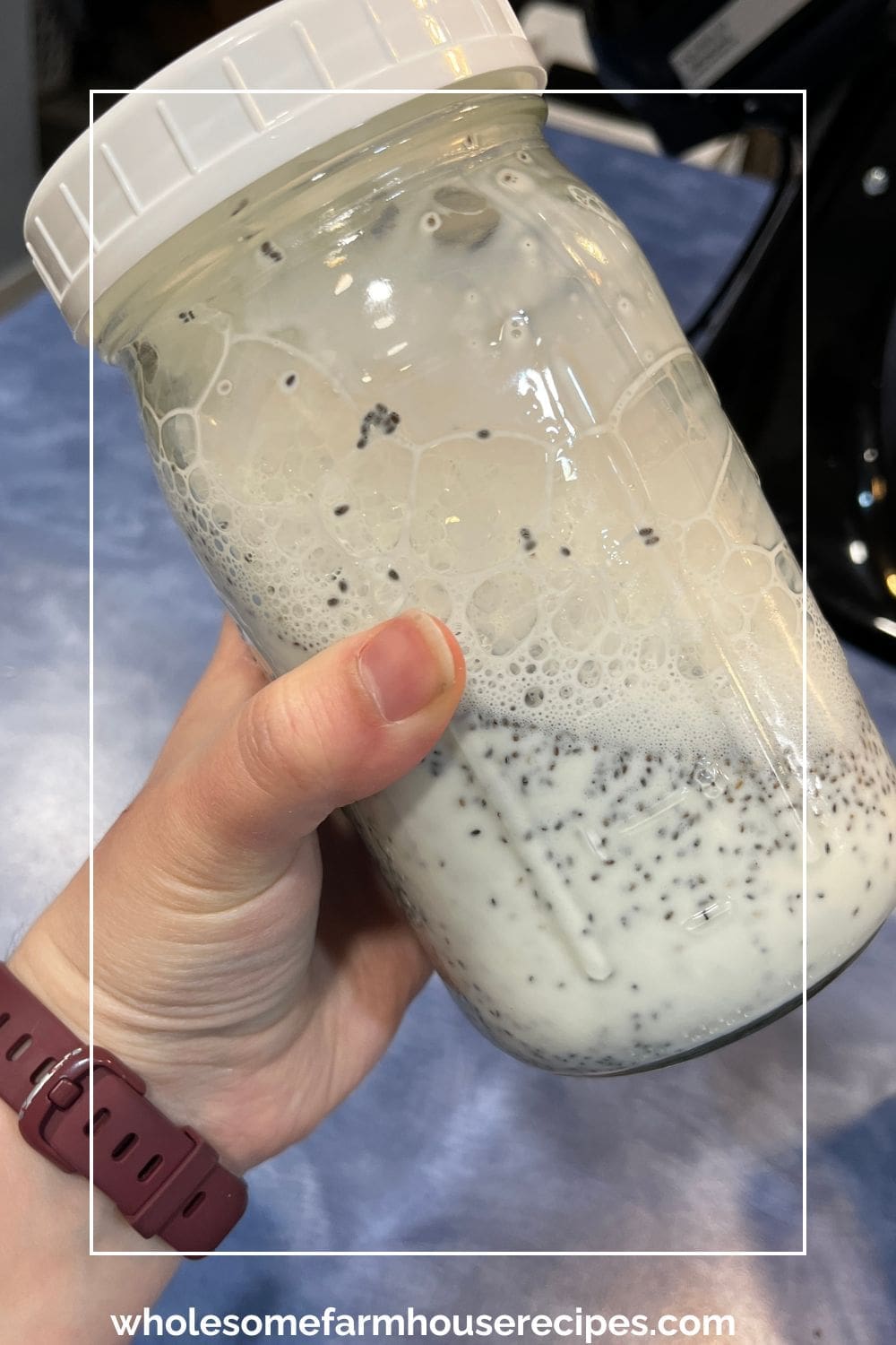 Shaking the Chia Seed Pudding