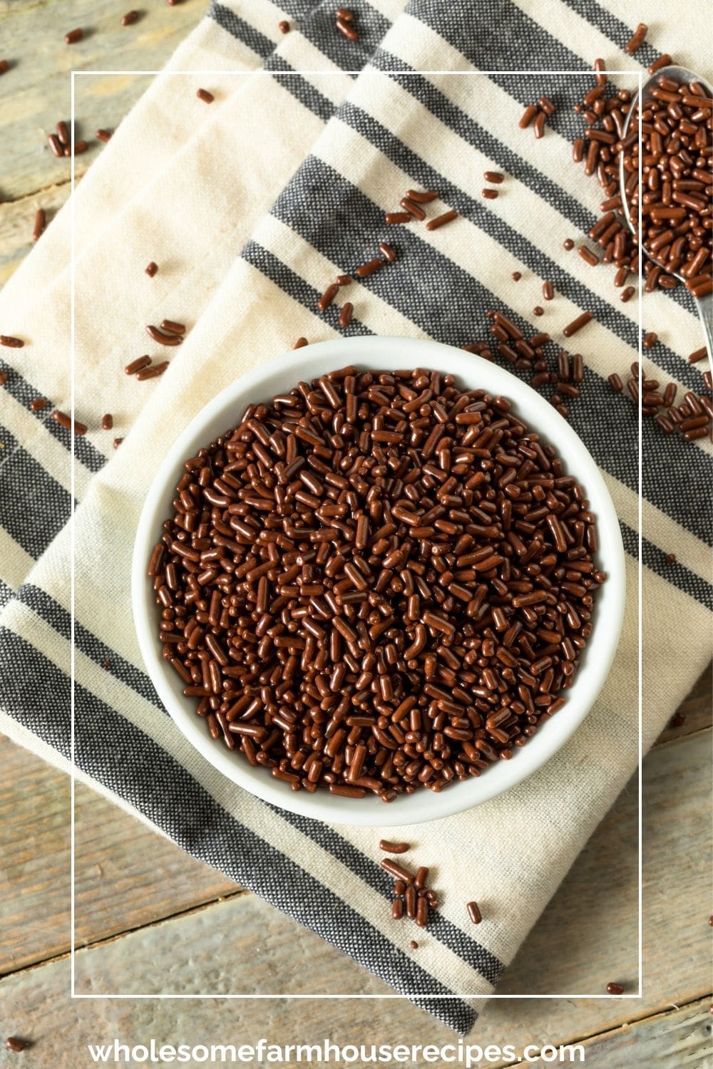 Bowl of Homemade Chocolate Sprinkles