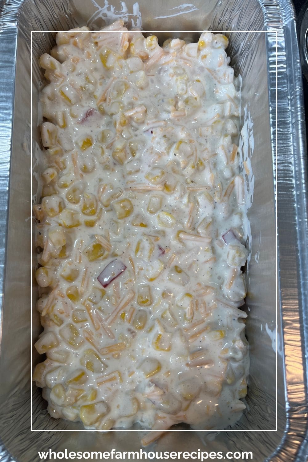 Corn dip in baking dish