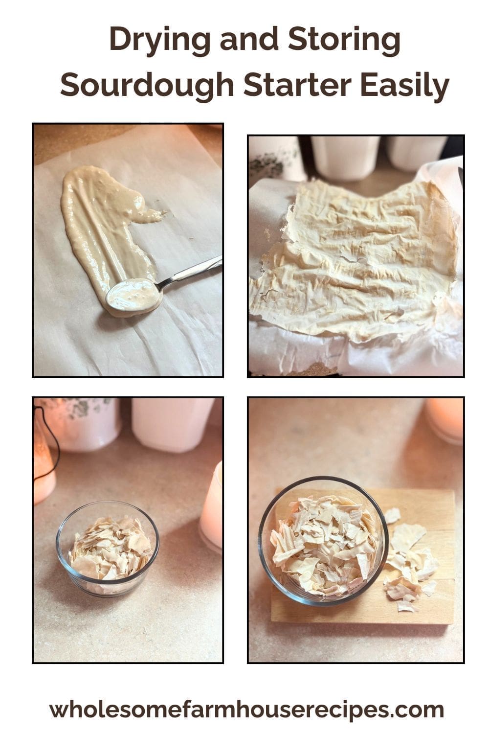 Drying and Storing Sourdough Starter Easily