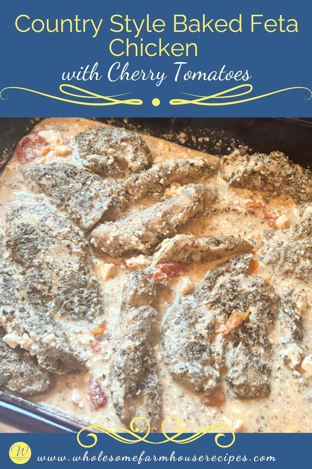 Country Style Baked Feta Chicken with Cherry Tomatoes