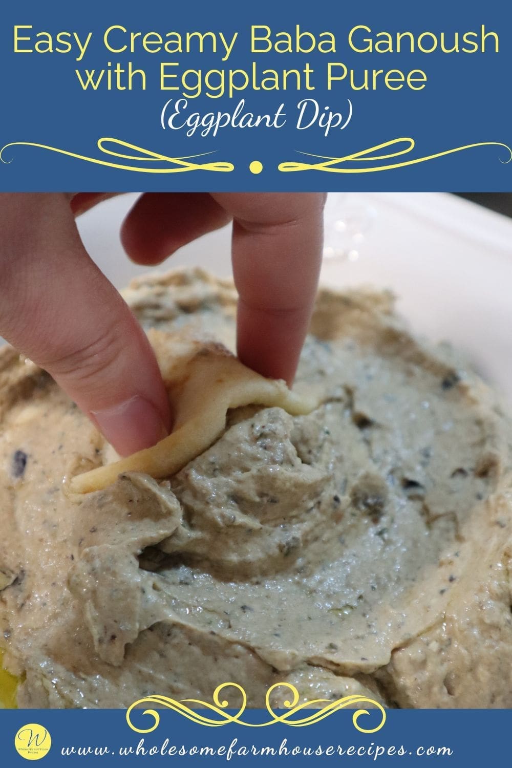 Easy Creamy Baba Ganoush with Eggplant Puree (Eggplant Dip)