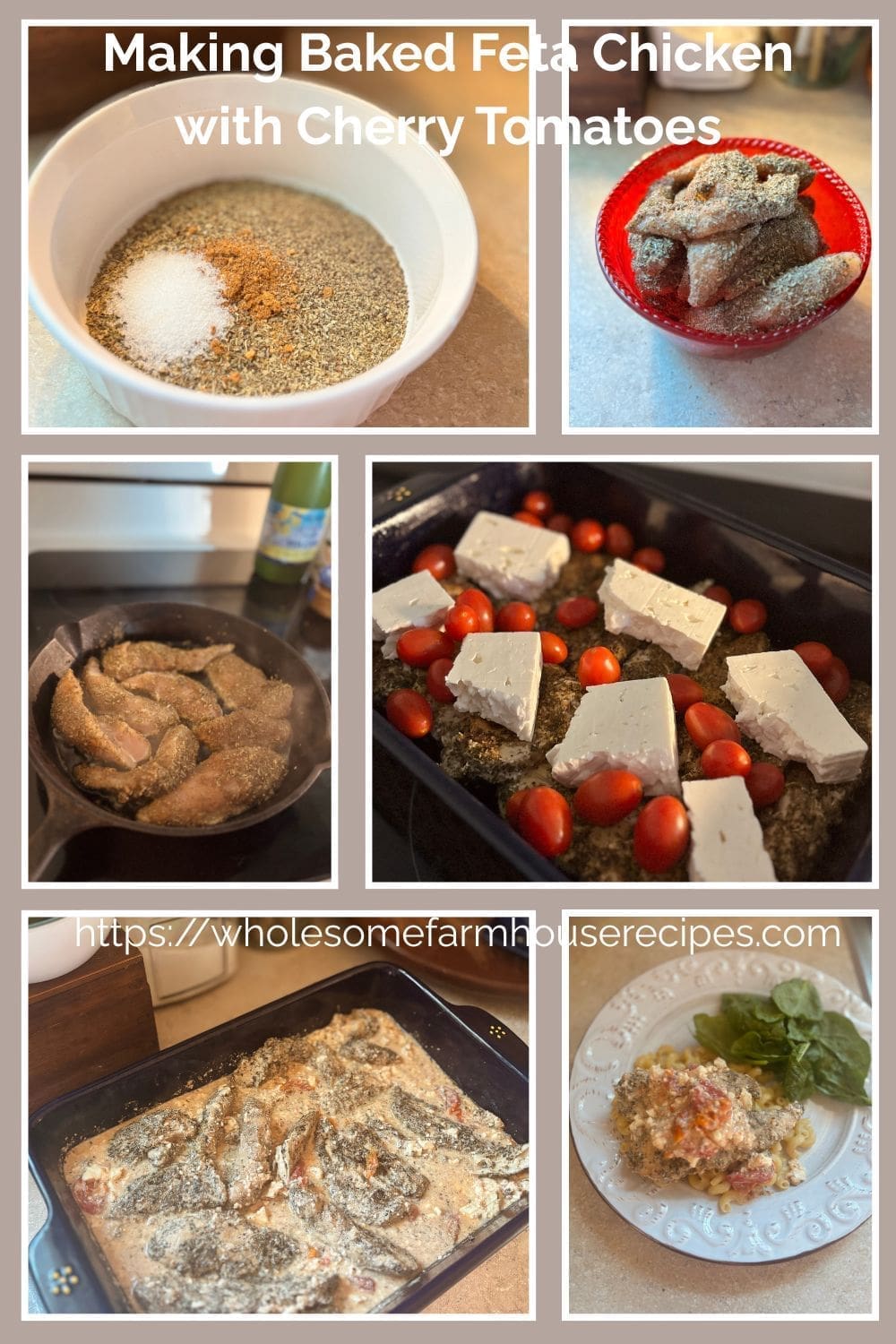 Making Baked Feta Chicken with Cherry Tomatoes