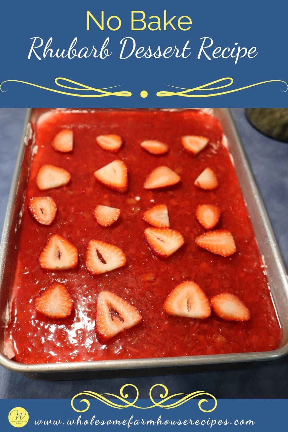 No Bake Rhubarb Dessert Recipe