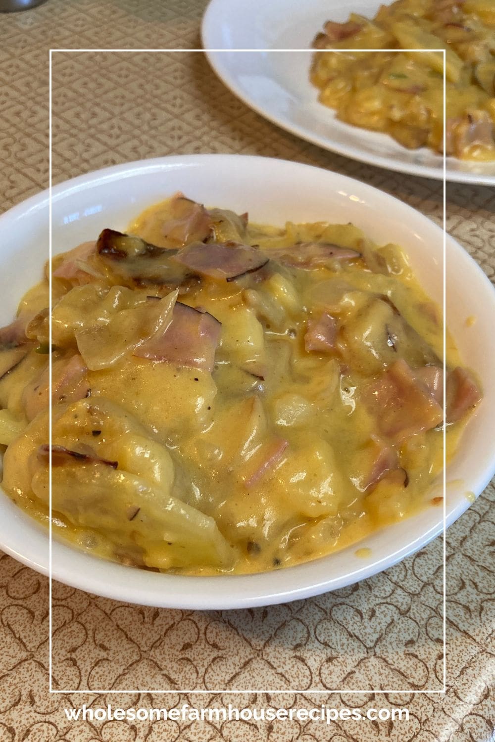 Ham and Potatoes with Buttermilk Cheese Sauce