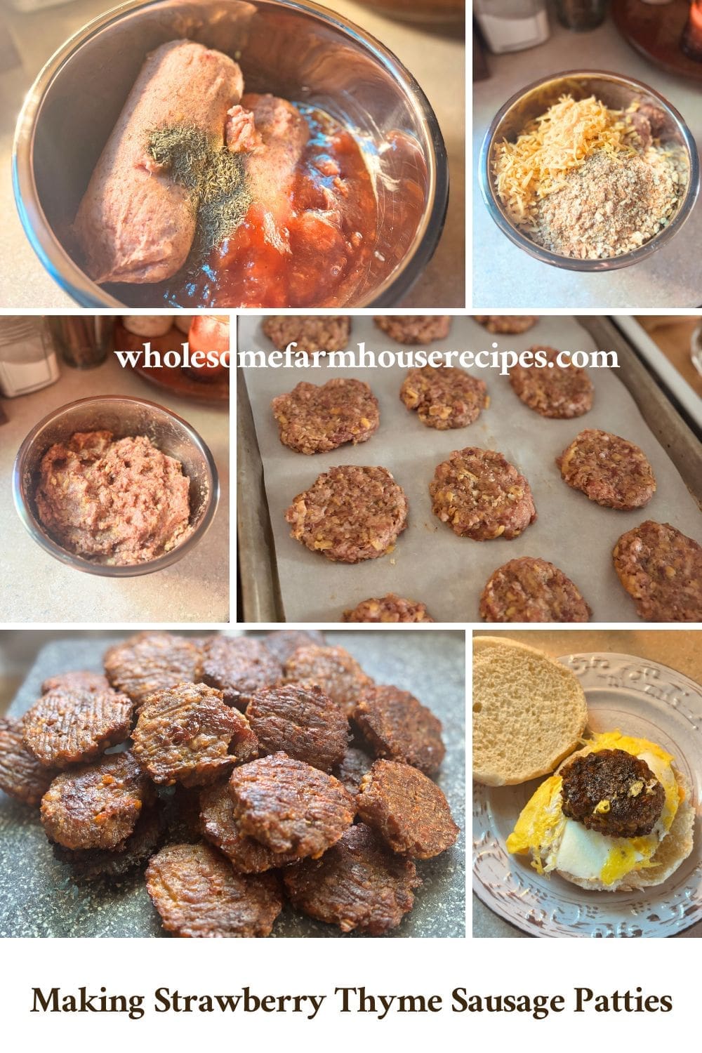 Making Sausage Patties with Strawberry jam