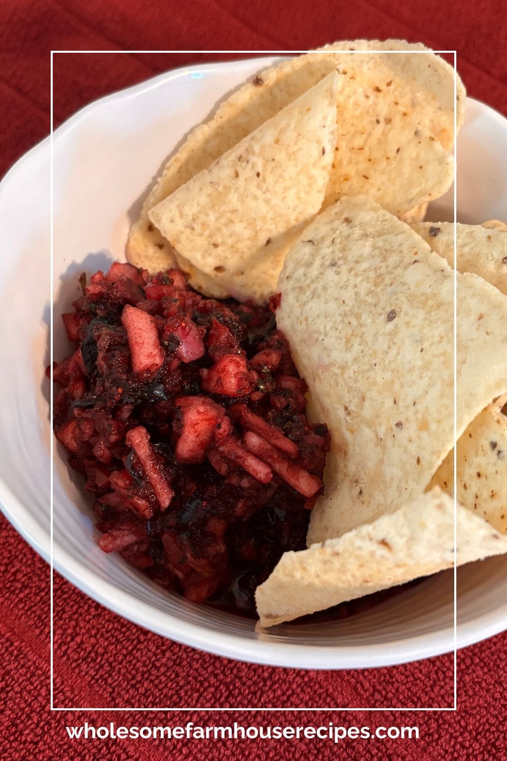 Apple Blueberry Salsa with Chips
