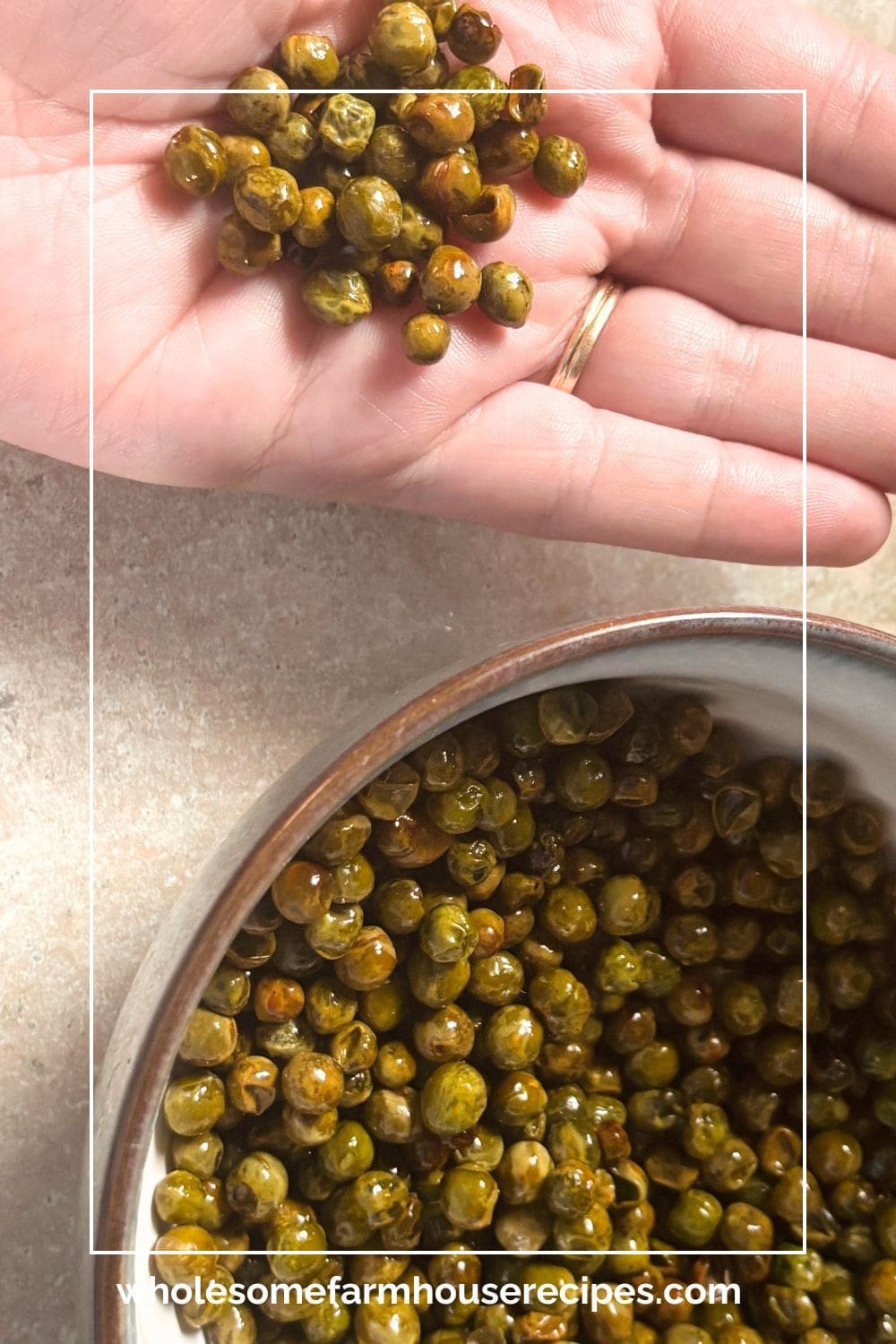 Handful of Roasted Green Peas