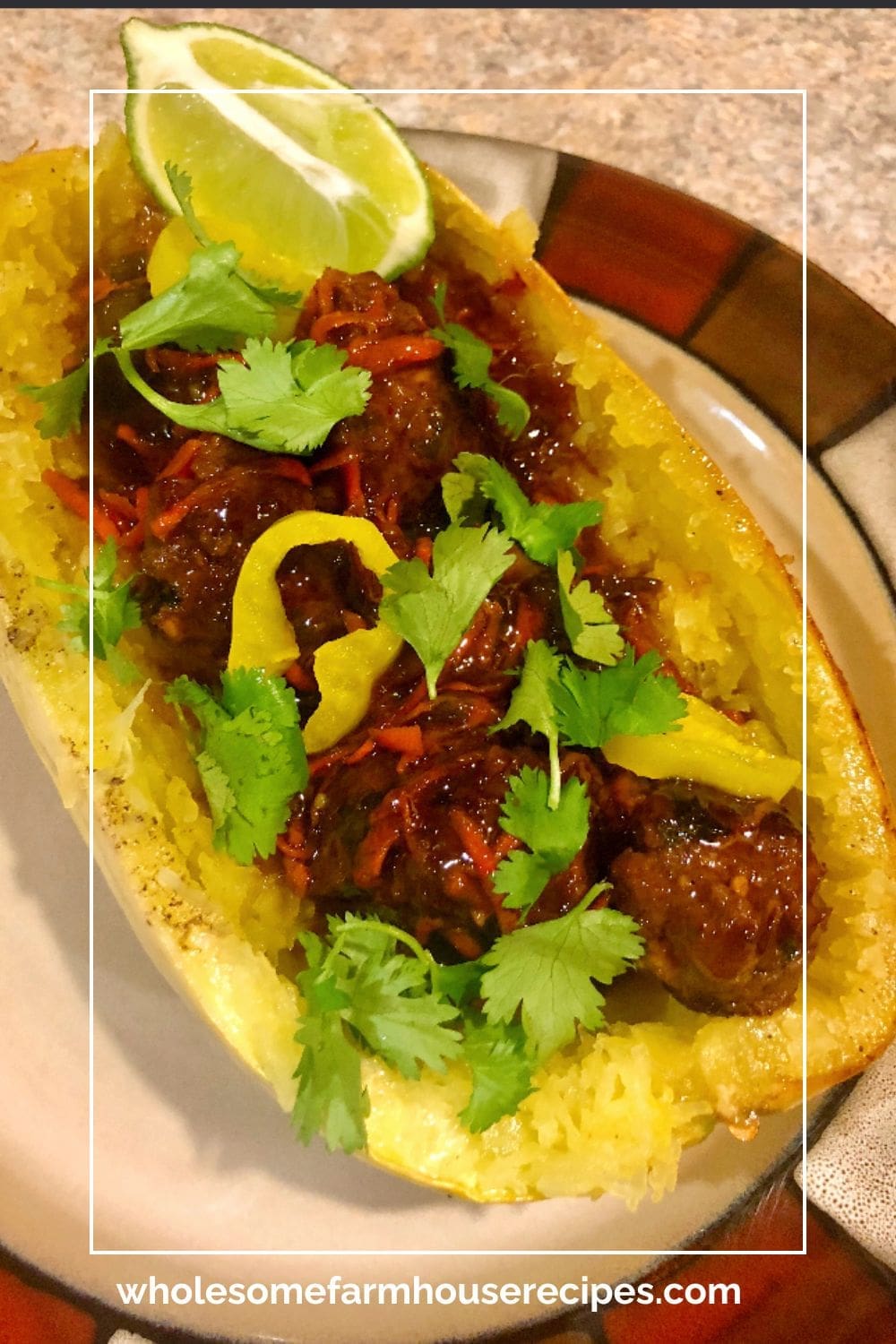 Low Carb Spaghetti Squash and Meatballs