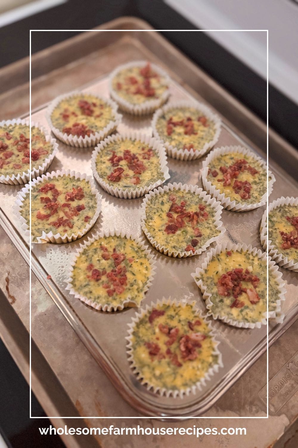 Zucchini Cottage Cheese Egg Cups with Bacon Crumbles